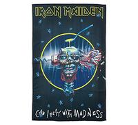 Iron Maiden Affiche Can I Play With Madness Band Logo Textile Flag 70Cm X 106Cm