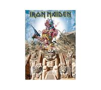 Iron Maiden - Carte postale SOMEWHERE BACK IN TIME (Taille unique) (Beige/Bleu clair/Rouge)