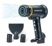 IRONFIST Souffleur turbo à feuilles compatible avec batterie DEWALT 20 V MAX, force de soufflage de 1400 g, moteur conduit, 5 vitesses, affichage numérique, 0,6 kg ultra léger pour nettoyage de la