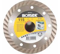 Ironside 241-011/302961 Disque abrasif diamanté 115mm 2,2/10mm Turbo 1000, bord fermé, gris