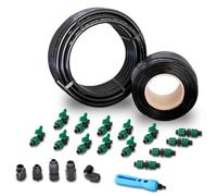 Irritec - Kit d'irrigation 115m Tuyau Goutte à Goutte + Kit Accessoires Complet Jardin et Potager