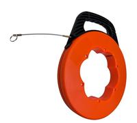 IRSCorp Aiguille Tire Fil 30m Flexible Spiralé Aiguille Tire Fil Avec Coque en Plastic électrique de Outil d'extraction de Câble Amélioré (Coque Orange, 30M Fil de Fibre de Verre Noir)