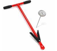 IRSTBL Aérateur de compost avec thermomètre - Agitateur de compost robuste en acier résistant à la rouille, poignée antidérapante - Ensemble d'outils de mélange de compost de jardin