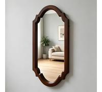 IRUGS Miroir Arche Vintage, Miroir de Table ou Mural avec Cadre Métallique, Suspension Verticale ou Horizontale pour Coiffeuse, Chambre et Salon(77x39cm)