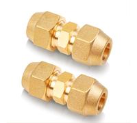 Iruihoo Prolongateur pour Tuyaux en Cuivre de Climatisation 1/2",2 Pièces Double Nipples sans Soudure, Raccords à Double Écrou pour Installation de Climatiseur- Accessoires HVAC