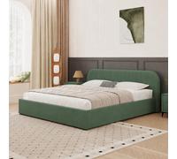 Irvine lit avec coffre de rangement 160x200cm en velours vert