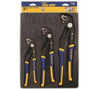 IRWIN Lot de 3 pinces à mâchoire en V Vise-Grip GrooveLock (2078710)