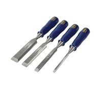 Irwin Marples M444 Bord Biseauté Burin Bleu Puce Poignée Set, 4 Pièce MAR444S4