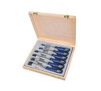 Irwin Marples M444 Bord Biseauté Burin Bleu Puce Poignée Set, 6 Pièce MAR444S6