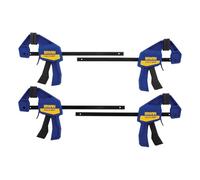 IRWIN QUICK-GRIP One-Handed Mini Bar Clamp Set, 6, 4 Pack, 5464 by Irwin Tools