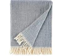 Isadora Paris Mellow Élégante Couverture - Jeté de Canapé Plaid Super Soft Coton Gaze pour Canapé, Lit, Canapé Ultra Luxueux Chaud et Confortable pour Toutes Les Saisons 127x178 cm