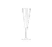 ISAP France 10 Flûtes à Champagne Pied Cristal 150 ML - Blanc - Taille Unique