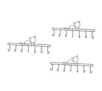 ISCBAFYX 4 pièces Crochet à Clous en Fer Crochets de Veste Crochets de Sac à Main cintres Noirs Crochets muraux de Salle de Bain Porte-Manteau Mural ustensiles de Cuisine cintres muraux Crochet de