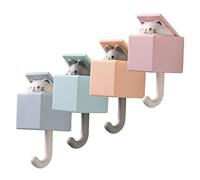 ISCBAFYX 4 pièces sonde Crochet Collant décor de Plafond Cintre Mural Crochets muraux Porte-Manteau Chat Crochet de Suspension Mural Crochet de e Chat Crochet Mural Crochet Mural adhésif Crochet