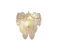 ISCBAFYX Applique Murale, Feuille de Plume Coquillage Lampe en Verre en Forme de Tournesol LED Applique Murale Chambre Nuit Luxueux luminaires décoratifs pour la Maison (31X26)