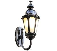 ISCBAFYX Applique Murale Rustique Support en métal extérieur étanche avec Support d'écran en Verre dépoli lumière rétro américaine E27 éclairage de Terrain de Jeu appliquer Une Applique Murale