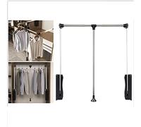ISCBAFYX Cintre de Levage de Garde-Robe Tringle à Vêtements Abaissante - 30 Kg Rail de Suspension de Garde-Robe Super Roulant Type Tampon de Levage Rail de Cintre de Chariot, 83-115 Cm, 83