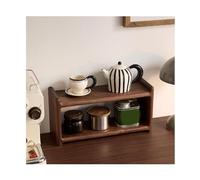 ISCBAFYX Éère à épices en Bois - Organiseur de Rangement de Bureau à 2 Niveaux Porte-gobelet pour Armoire de Cuisine, idéal pour Les Tasses Les épices, Parfait pour Le Bureau Le Salon