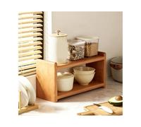 ISCBAFYX Éère à épices en Bois - Organiseur de Rangement de Bureau à 2 Niveaux Porte-gobelet pour Armoire de Cuisine, idéal pour Les Tasses Les épices, Parfait pour Le Bureau Le Salon