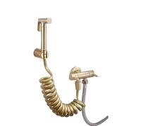 ISCBAFYX Kit de Douche en Or brossé, pulvérisateur de Bidet à Main, Robinet de Toilette en Laiton, Ensemble de Jet de Valve, Douche hygiénique