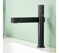 ISCBAFYX Mitigeur à Levier Unique pour lavabo de Salle de Bain en Laiton mitigeur monotrou Chaud Froid Noir
