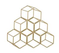 ISCBAFYX Organisateur de casier à vin doré pour 6 Bouteilles, Support autoportant pour comptoir de vin Rouge Blanc, Support de Rangement élégant élégant Chasseur de lumière