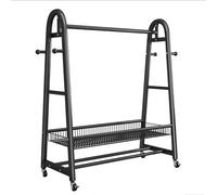 ISCBAFYX Porte-Manteau Autoportant, Cintre Mobile pour Salon Intérieur, Boutique, Chambre À Coucher Stockage D'affichage Au Détail.Noir,B100×41×170cm
