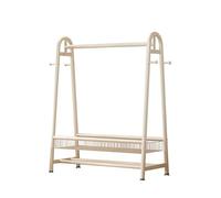 ISCBAFYX Porte-Manteau Autoportant, Cintre Mobile pour Salon Intérieur, Boutique, Chambre À Coucher Stockage D'affichage Au Détail.Blanc,B150×41×150cm