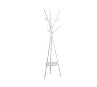 ISCBAFYX Porte-Manteau élégant sur Pied avec 9 Crochets - Cintre en métal Support de Rangement pour vêtements, Chapeaux, Sacs à Main - Présentoir Blanc élégant