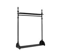 ISCBAFYX Porte-Manteau Industriel Noir avec Support en métal, présentoir pour vêtements, pour hôtel Usage extérieur, cintres à Barre Horizontale antirouille 165 x 100 cm