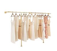 ISCBAFYX Porte-Manteau Mural cintres Personnalisables Rail de vêtements Rond en métal Affichage de Vente au détail pour Magasin de vêtements Organisateur de vêtement Polyvalent Gain de Place