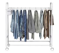 ISCBAFYX Porte-Pantalons Roulant autoportant, Chariot à cintres en métal avec Roues verrouillables pour Le Rangement des vêtements dans Le Placard de la Chambre à Coucher