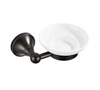 ISCBAFYX Porte-Serviettes Matériel de Salle de Bain Noir brossé, Porte-gobelet à Savon en Laiton céramique, Porte-Brosse de Toilette, Porte-Papier, Porte-Serviettes, éère Suspendue, Ensemble