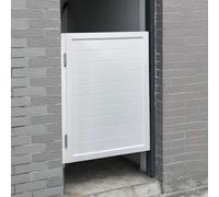 ISCBAFYX Portes battantes de Portail de en Bois avec quincaillerie de charnière, Double balançoire pour Porte de Cuisine, Magasin, Porte de café battante, Porte Demi-Taille, Blanc 50 cm x 90 cm