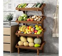 ISCBAFYX Présentoir de collations-Support de Rangement en Bois avec Rail de sécurité pour supermarchés, Cuisines, Usage Domestique