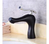 ISCBAFYX Robinet de lavabo avec contrôle de l'eau Chaude Froide, Construction entièrement en cuivre pour Plus de durabilité, idéal pour Les éviers de Salle de Bain