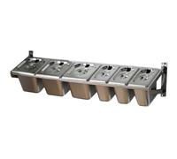 ISCBAFYX Support à épices Mural en Acier Inoxydable - 8 poêles, Compartiments rétractables de 10,2 cm de Profondeur, Coffret d'assaisonnement Couvert pour comptoir de Rangement (3 pièces 85,9 x