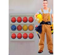 ISCBAFYX Support Mural pour Casque de Travail, Lot de 3, 5, 10, 12, Capuchons de sécurité, Cintre pour Casque de Bureau, Support de Suspension pour Chapeau de sécurité, Robuste (Peut contenir 12