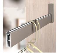 ISCBAFYX Tringle à vêtements Robuste avec Support Central en métal pour Tringle de Placard, Support de Tuyau, Support pour Manteaux, Rail de Suspension Mural Champagne 105 cm (41 3/8")
