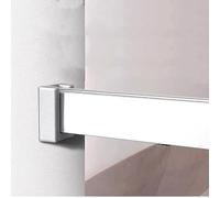 ISCBAFYX Tringle à vêtements Robuste avec Support Central, Tringle de Placard en métal, éère, Support de Tuyau pour cintres, Tringle de Garde-Robe Murale (Argent 50 cm)