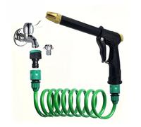 ISCBAFYX Tuyau d'eau d'irrigation de Tuyau de pulvérisation Multifonction Haute Pression Ensemble en Plastique de Ressort de Lavage de Voiture (1/2''_7.5M)