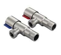 ISCBAFYX Valve d'entrée d'eau Chaude Froide en Acier Inoxydable 304, arrêt de Robinet de Salle de Bains (Une Paire)