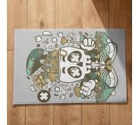 Isdreem Grand Tapis de Sol D'Entrée One Piece Dessin Animé Bain Carré Japonais Motifs Personnalisables, 50x80cm