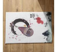 Isdreem Tapis de Bain Absorbant Sechage Rapide Entrée Interieur Original Peinture À L'Encre Chine, Paysage Cuisine pour Sol Grand D'Entrée Intérieur Lavable 40x60cm
