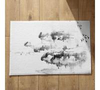 Isdreem Tapis de Bain Interieur Grand Entrée Intérieur Peinture À L'Encre Chine, Paysage Jetable Maison Extérieur Séchage Rapide 50x80cm