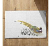 Isdreem Tapis de Bain Lavable en Machine Porte Salle Peinture À L'Encre Chine, Paysage Sol Cuisine Entrée Intérieur Séchage Rapide 50x80cm
