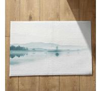 Isdreem Tapis de Bain Uni D'Entrée sur Mesure Peinture À L'Encre Chine, Paysage Salle Antiderapant Grand Paillasson Exterieur Entree Surface Flanelle Douce 50x80cm