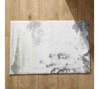 Isdreem Tapis de Bain Uni Seuil Porte Exterieur Peinture À L'Encre Chine, Paysage Japonais Paillasson Interieur Lavable Machine Lavables 45x75cm