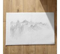 Isdreem Tapis de Cuisine Absorbant Entrée Motif Peinture À L'Encre Chine, Paysage Salle Bain Antiderapant D'Entrée Fin Tapis Absorbants 40x60cm