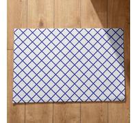 Isdreem Tapis de Cuisine Long D'Entrée Coloré Motifs Géométriques Un Peu Paillasson Exterieur Entree Personnalisables Bleu, 50x80cm